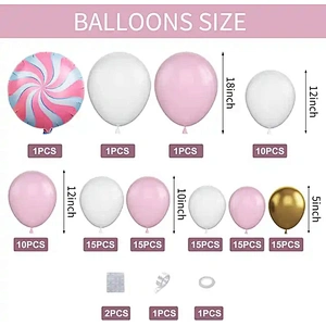 Party Supplier Wholesale 102 PCS Pink Gender Reveal Balloons for Baby Girl Pink White Balloons Garland Arch Kit