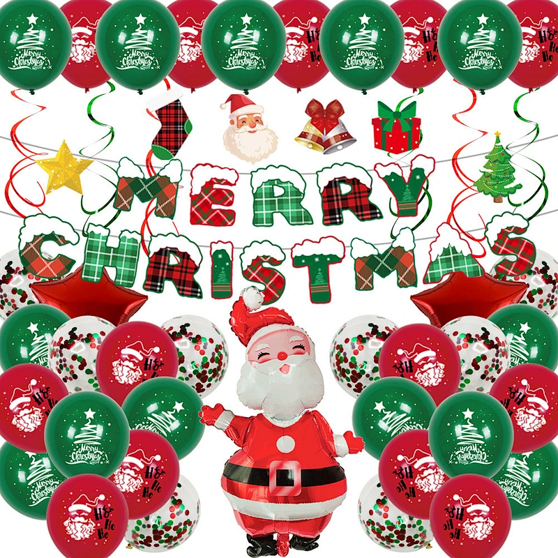 2023 Christmas Balloon Package Spiral Ornament Christmas Balloon
