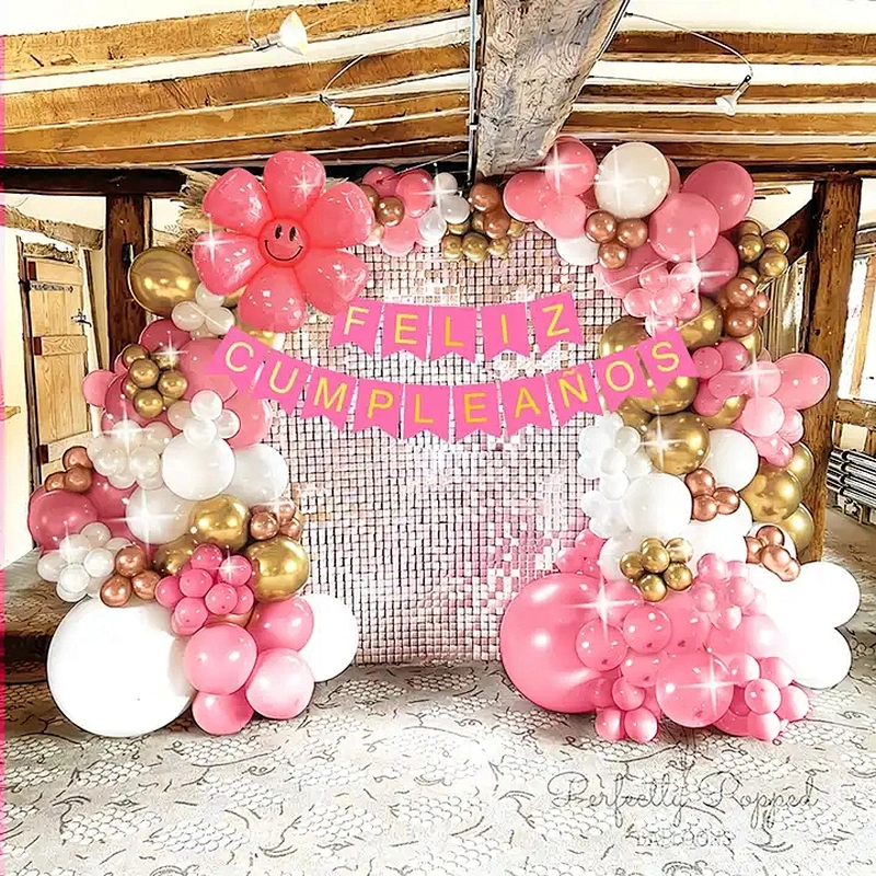 Purple Latex Balloons Doors And Windows Balloon Decoration Spanish Happy Birthday Alphabet Banner For Party Decorations