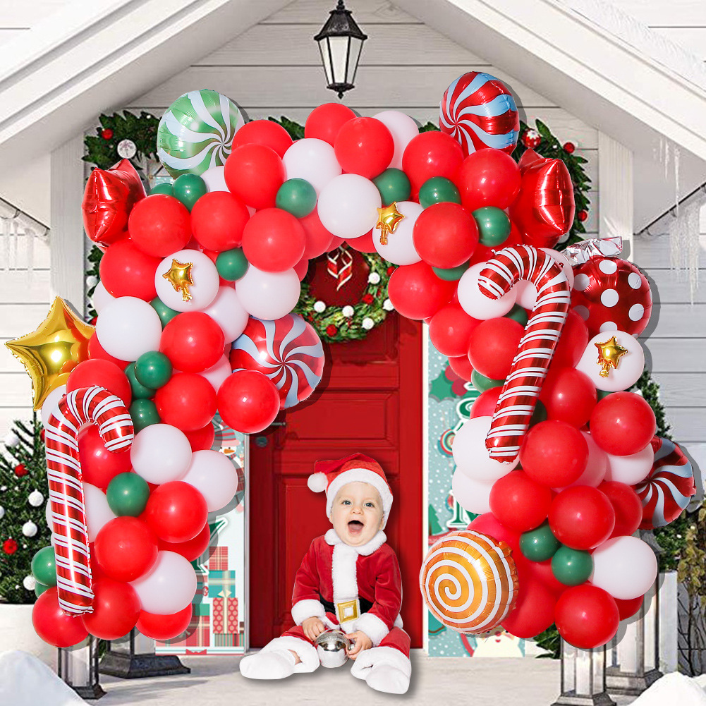 Christmas Decorations Balloon Arch Garland Party Balloon Decorations Balloon Props Santa Claus Banner Snowman Elk
