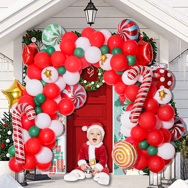Christmas Decorations Balloon Arch Garland Party Balloon Decorations Balloon Props Santa Claus Banner Snowman Elk