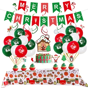 Amazon hot sell Christmas decoration Balloon Arch wreath party balloon decoration balloon prop Santa flag snowman elk