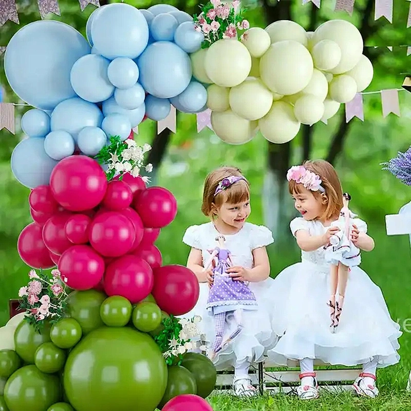 102pcs Rose Green Party Balloons Garland Arch Kit for Birthday Wedding Anniversary Baby Shower Bridal Festival Bachelor Party