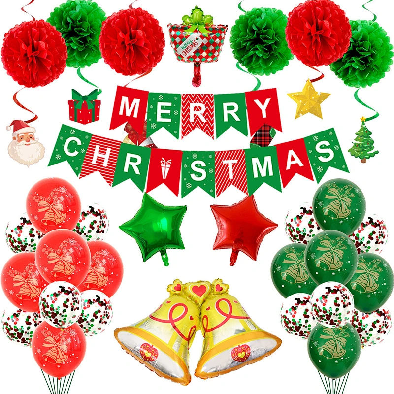 2022 Merry Christmas Balloon set banner tree santa party supplies Christmas Decorations