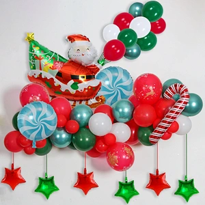 2022 new sales factory wholesale Christmas aluminum film balloon Christmas gift set balloon decoration gift