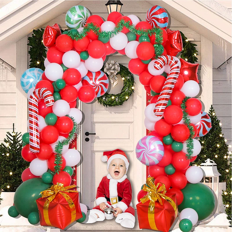 Christmas Decorations Balloon Arch Garland Party Balloon Decorations Balloon Props Santa Claus Banner Snowman Elk