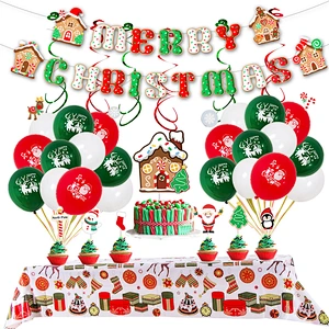 Amazon hot sell Christmas decoration Balloon Arch wreath party balloon decoration balloon prop Santa flag snowman elk