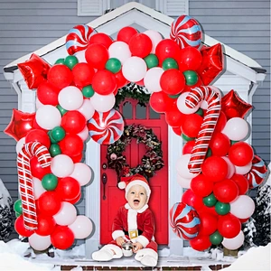Christmas Decorations Balloon Arch Garland Party Balloon Decorations Balloon Props Santa Claus Banner Snowman Elk