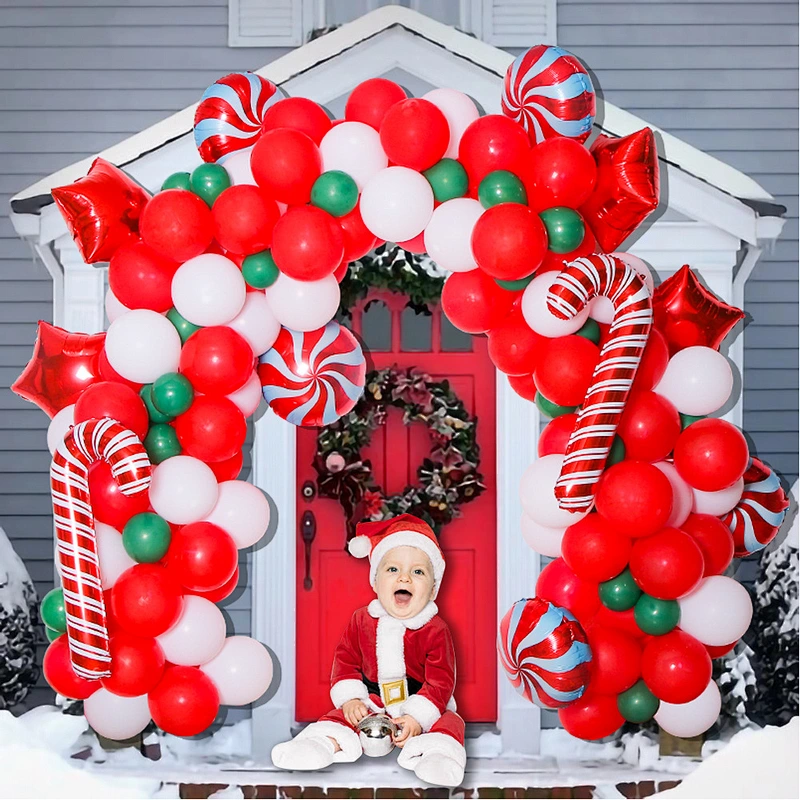 Christmas Decorations Balloon Arch Garland Party Balloon Decorations Balloon Props Santa Claus Banner Snowman Elk