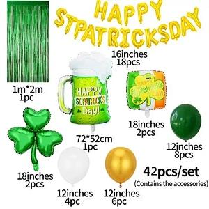 St.Patrick's Day Balloons Garland Arch kit St.Patrick's Day Foil Balloons Party Supplies St.Patrick's Day Party Balloons Decor