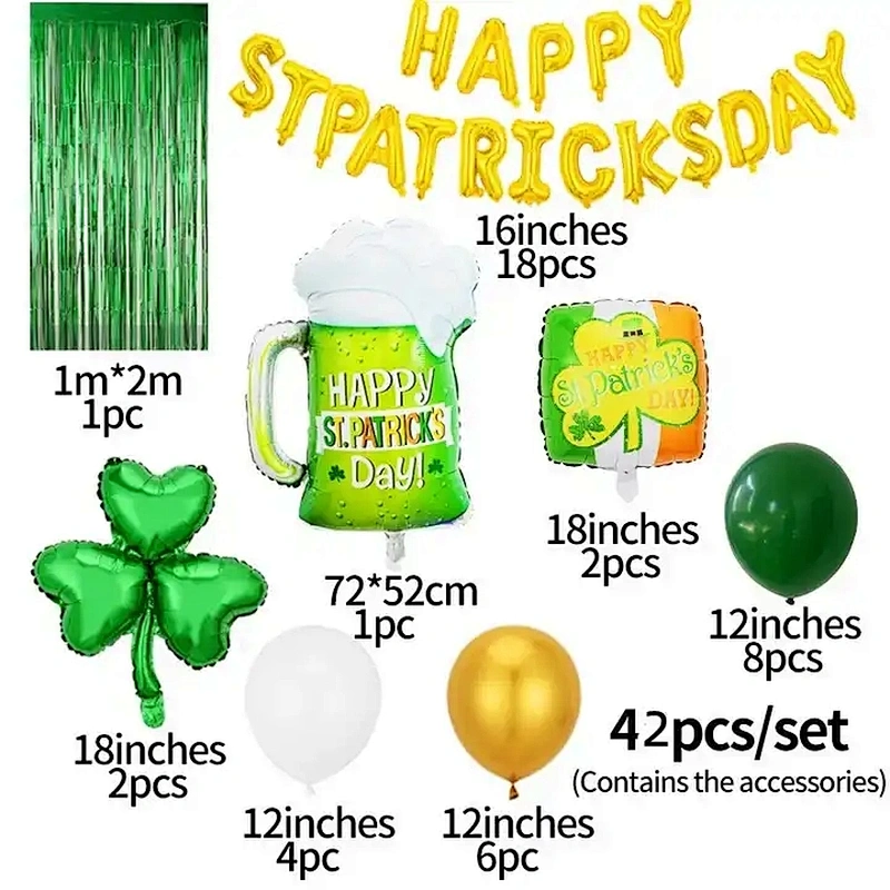 St.Patrick's Day Balloons Garland Arch kit St.Patrick's Day Foil Balloons Party Supplies St.Patrick's Day Party Balloons Decor