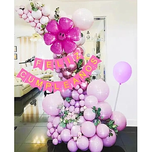 Purple Latex Balloons Doors And Windows Balloon Decoration Spanish Happy Birthday Alphabet Banner For Party Decorations