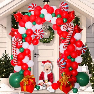 Christmas Decorations Balloon Arch Garland Party Balloon Decorations Balloon Props Santa Claus Banner Snowman Elk