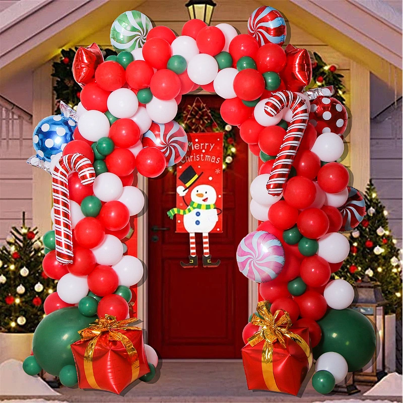 Christmas Decorations Balloon Arch Garland Party Balloon Decorations Balloon Props Santa Claus Banner Snowman Elk