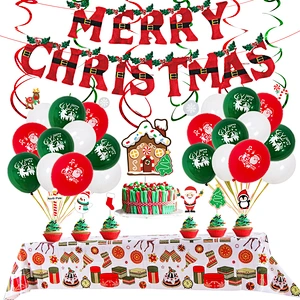 Amazon hot sell Christmas decoration Balloon Arch wreath party balloon decoration balloon prop Santa flag snowman elk