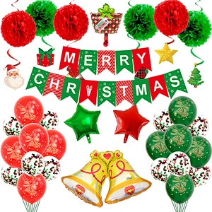 2022 Merry Christmas Balloon set banner tree santa party supplies Christmas Decorations