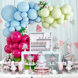 102pcs Rose Green Party Balloons Garland Arch Kit for Birthday Wedding Anniversary Baby Shower Bridal Festival Bachelor Party