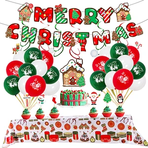 Amazon hot sell Christmas decoration Balloon Arch wreath party balloon decoration balloon prop Santa flag snowman elk