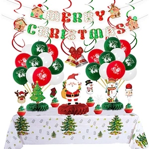 Amazon hot sell Christmas decoration Balloon Arch wreath party balloon decoration balloon prop Santa flag snowman elk