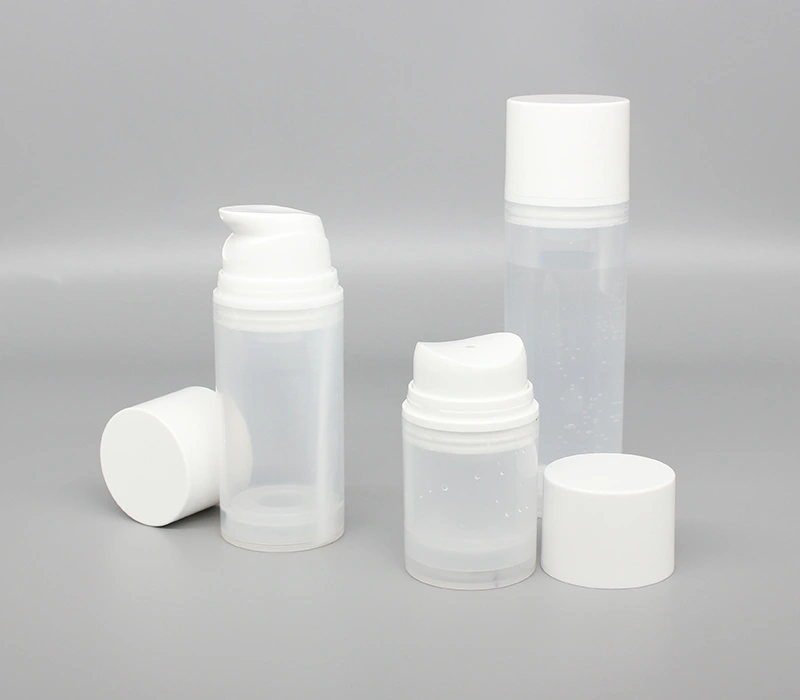 Eco friendly white empty PP airless pump bottle PCR recyclable 50ml 100ml 150ml skin care cream cosmetic packaging container