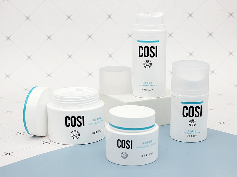 Eco friendly white empty PP airless pump bottle PCR recyclable 50ml 100ml 150ml skin care cream cosmetic packaging container