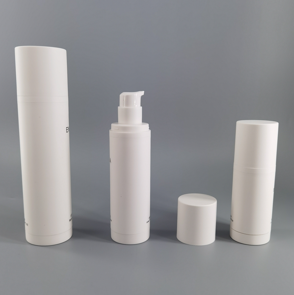 Eco-Friendly refillable PP bottle 30ml 50ml 100ml airless cream bottle for skin care products PP PCR bottle