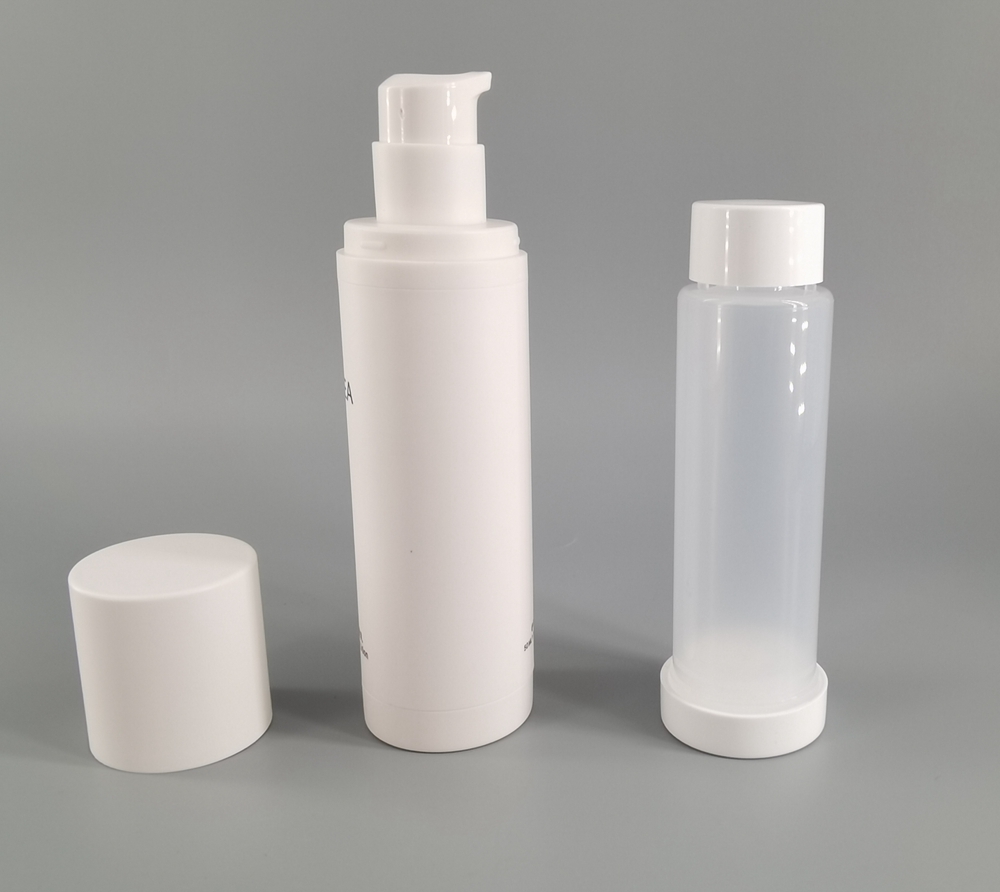 Eco-Friendly refillable PP bottle 30ml 50ml 100ml airless cream bottle for skin care products PP PCR bottle