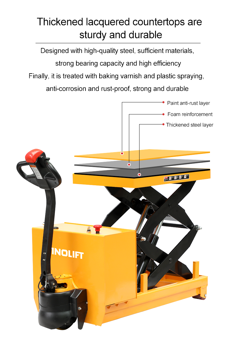 Sinolift EMT series Full electric scissor lift table truck