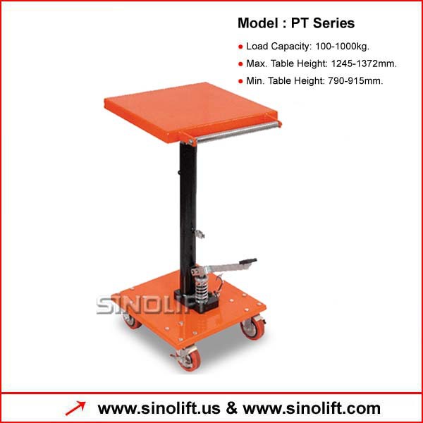 PT Series Post lift tables with wheels
