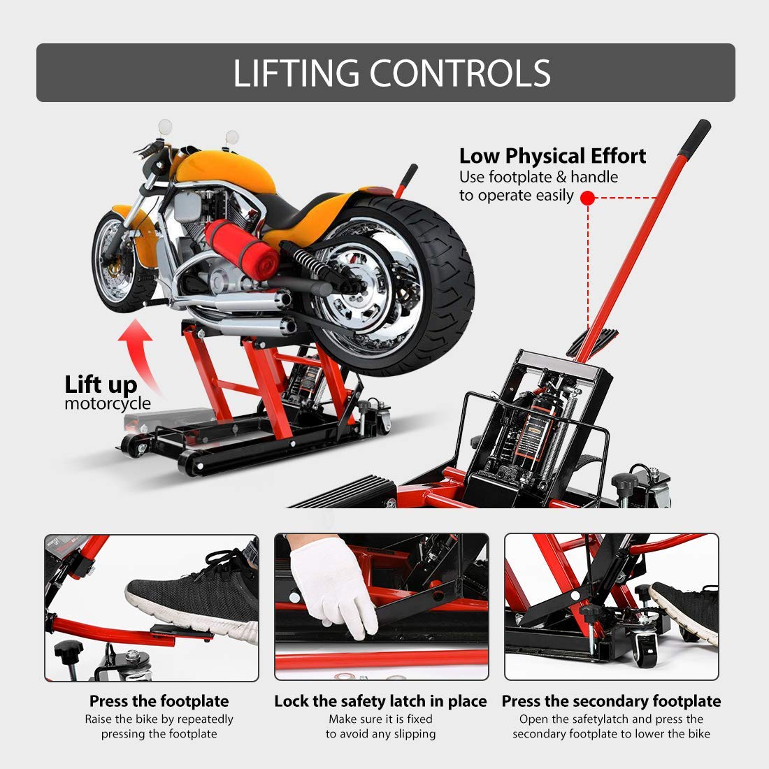 Sinolift MXC43 heavy-duty design Scissor Hydraulic lift for motorcycle