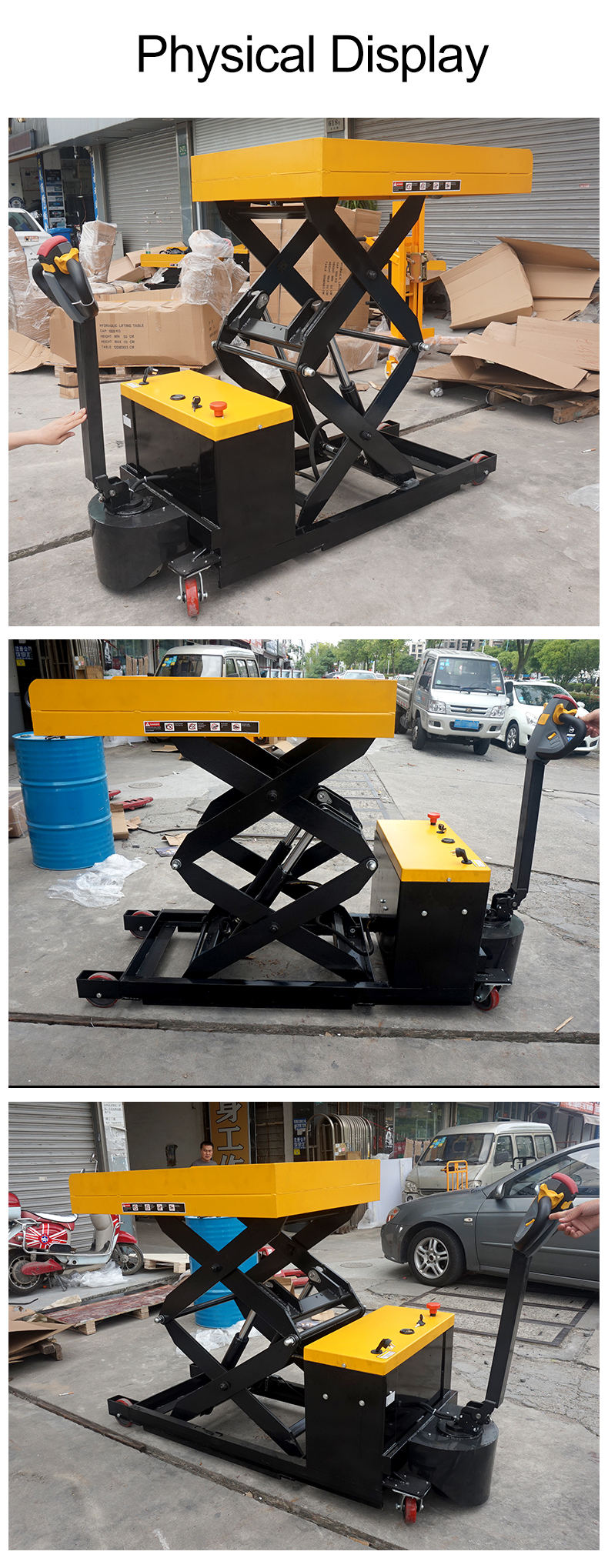 Sinolift ET100-150 Full electric scissor lift table truck