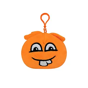 Cute soft mini toy plush orange small size keyring chains