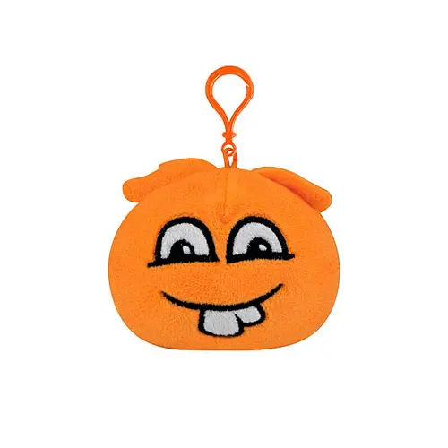 Cute soft mini toy plush orange small size keyring chains