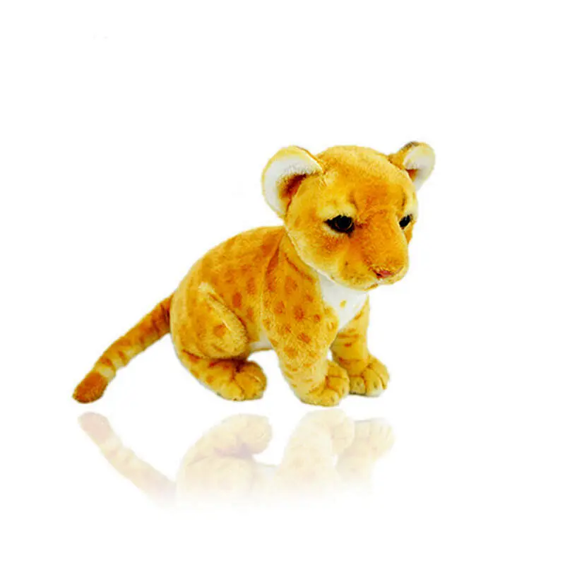 Wholesale Custom Gift forest stuffed & plush toy flocky animal leopard Tiger 8'' 10''12'' Plush Toy with big eyes toys for kids