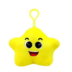China Made Precision stitching lucky star pendant plush star cotton key chains fuzzy stuff toys
