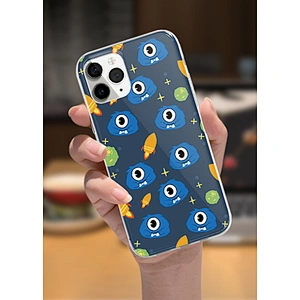 For iPhone X XR 11Pro Max Cover Tide Printing Cute cartoon Blue Light TPU Silicone Mobile Phone Bags Cases