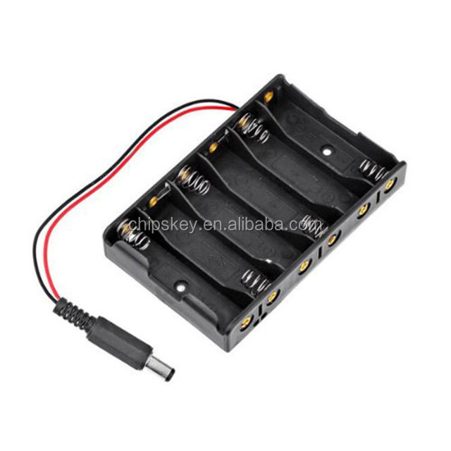 6AA Battery Case With Power Plug Cable