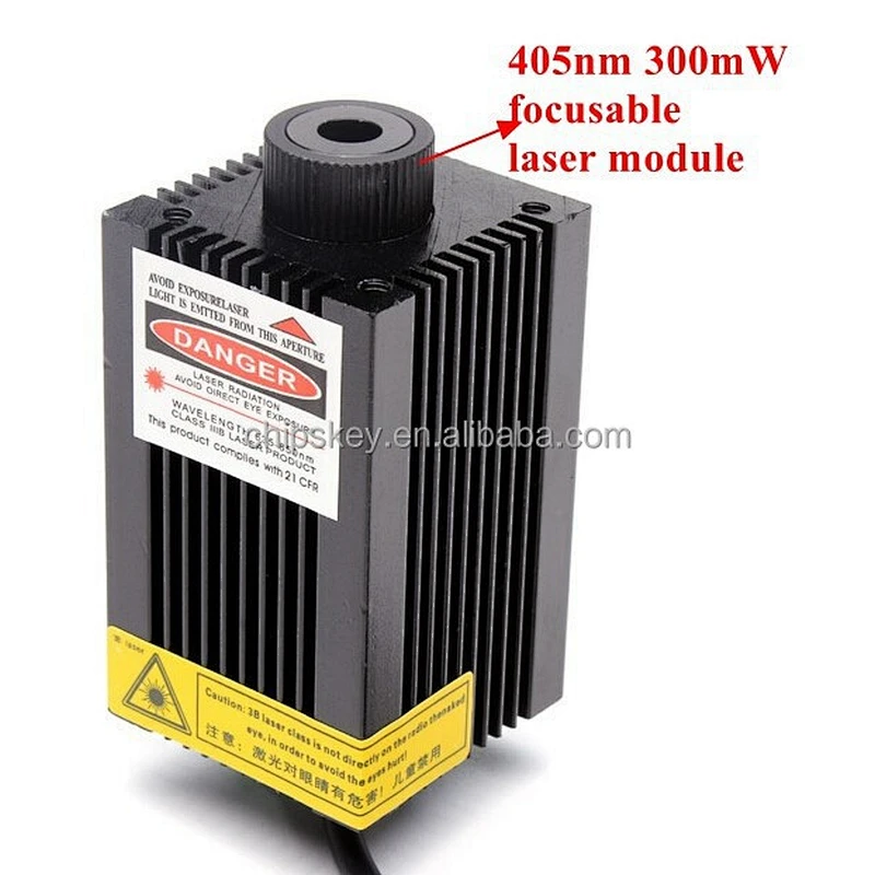 405nm 300mW Violet Dot Laser Module With Holder For DIY Laser Engraver