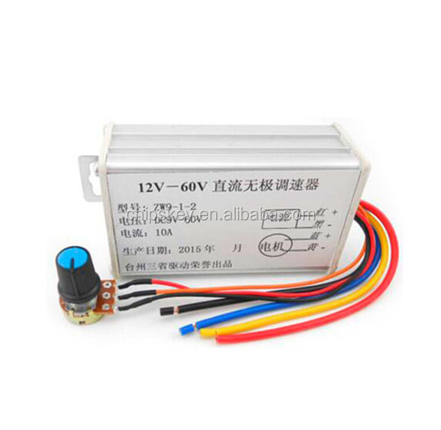 PWM pulse high power DC motor speed controller driver board 12V24V36V48V60V 10A 600W