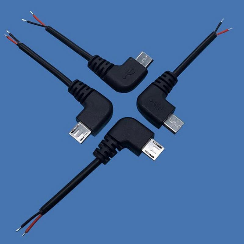 30CM Micro USB 90 degree 4 core Cable
