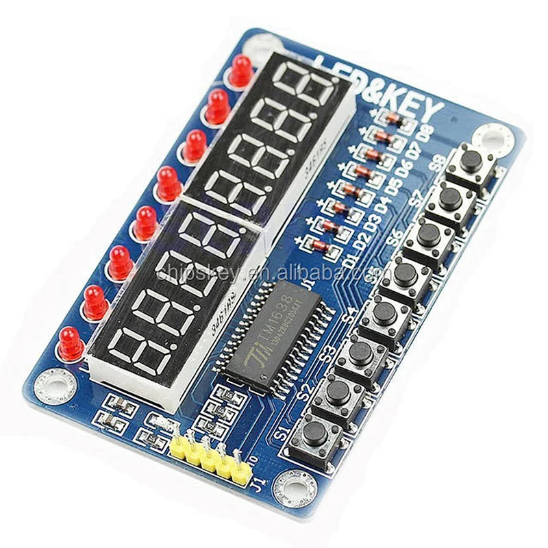 TM1638 Digital 8Bit LED Tube 8 Keys Display Module for AVR