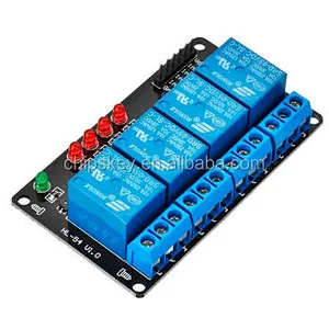 4-Channel 5V Relay Module - Black + Blue DSP  PIC For Arduinos
