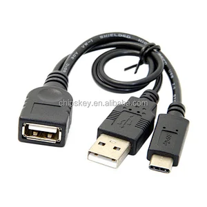 With power MICRO USB-OTG U disk mobile hard disk data cable adapter cable