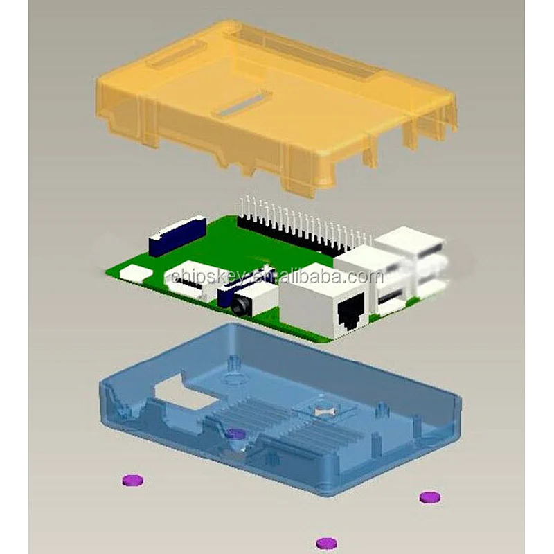 Raspberry PI 2 B+ Square Case Transparent