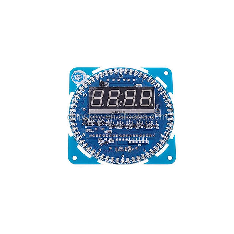 DIY DS1302 Rotation LED Electronic Clock Kit 51 SCM Learning Board