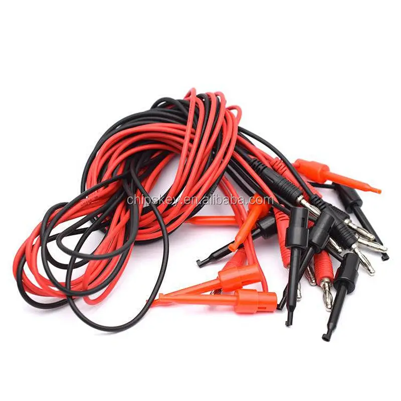 4mm Banana Plug to Test Hook claw 22AWG Silicone Cable 100Cm 3Ft R&B