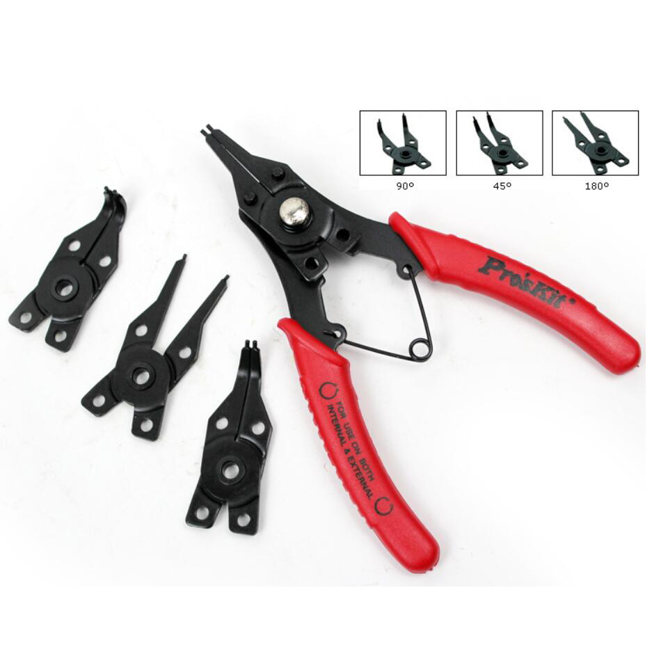 155MM / 4 in 1 replacement circlip pliers with 4 head replacement circlip pliers 8PK-249