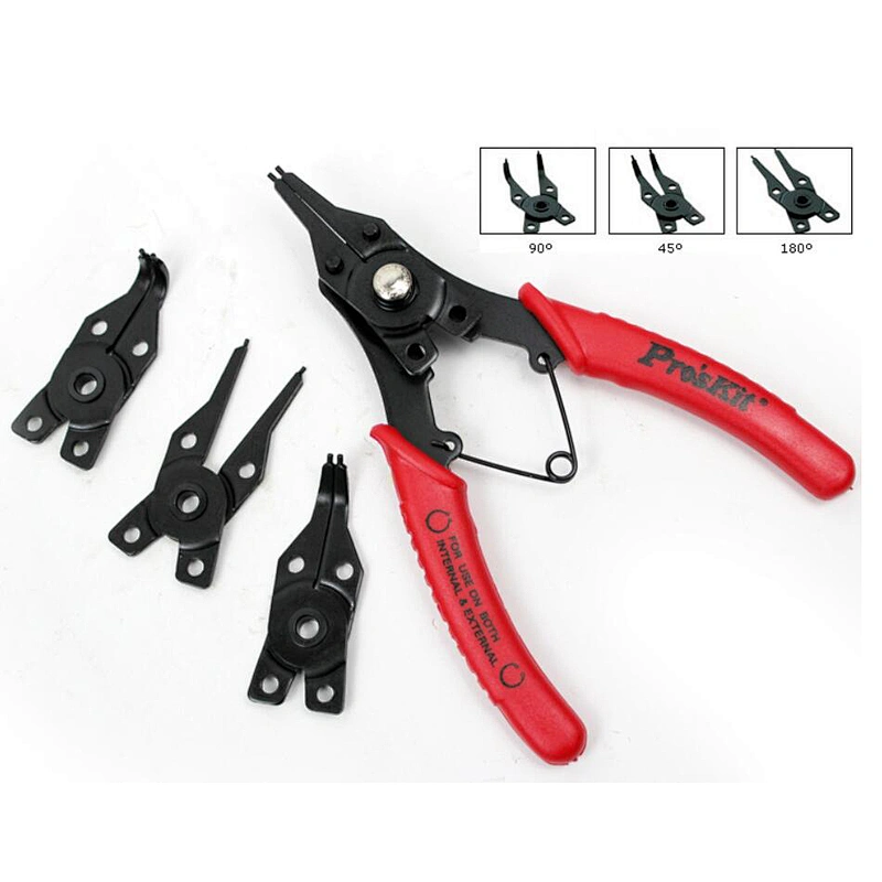 155MM / 4 in 1 replacement circlip pliers with 4 head replacement circlip pliers 8PK-249