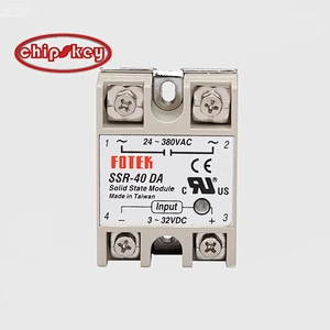 SSR-40DA SSR Solid State Relay Module Output AC 90-480V Input for DC 3-32V 40A