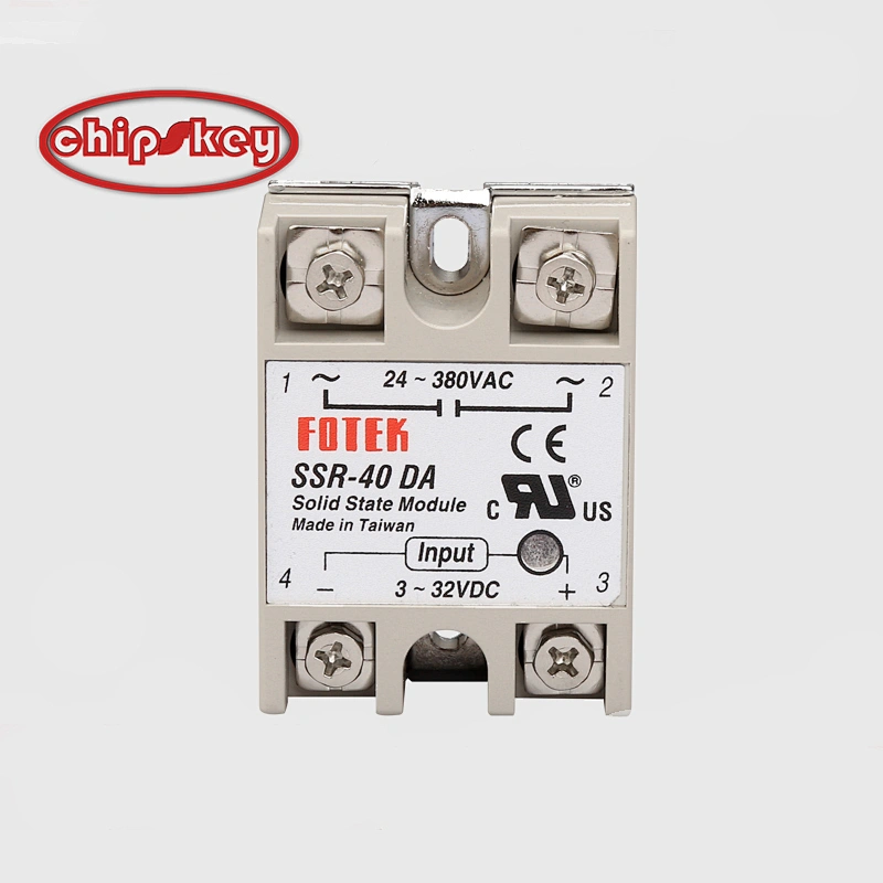 SSR-40DA SSR Solid State Relay Module Output AC 90-480V Input for DC 3-32V 40A